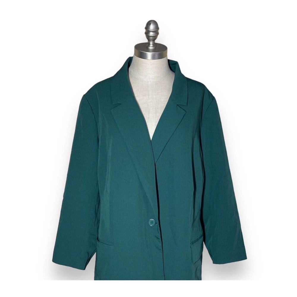 Eloquii Blazer Emerald Green Size 26 Plus Size Ca… - image 5